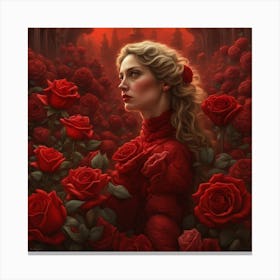 ' lady of the Roses' Canvas Print