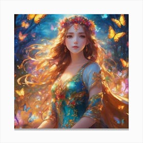 Fairy In The Forest Canvas Print