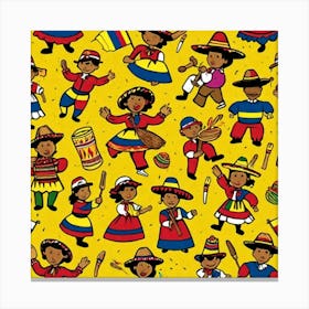 Children In Colombia Canvas Print