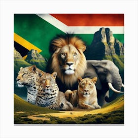 Lions And Leopards Canvas Print