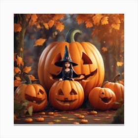 Halloween Pumpkins Canvas Print