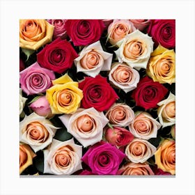 Colorful Roses 26 Canvas Print