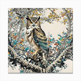 The Owl In The Tree Canvas Print