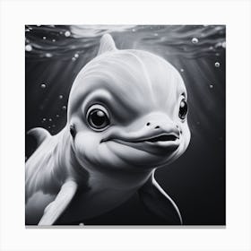 Cute Dolphin Canvas Print