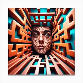 Man In Maze Canvas Print