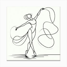 In move, line draw Canvas Print