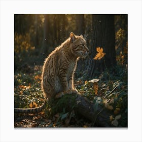 Cat In The Woods 1 Canvas Print