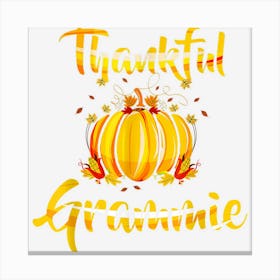 Thankful Grammie Pumpkinthankful Grateful Thanksgiving Pajam Canvas Print