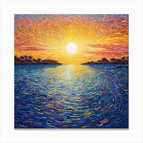 Sunset Over The Ocean 10 Canvas Print