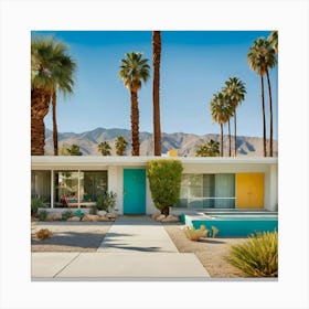 Retro Palm Spring Canvas Print