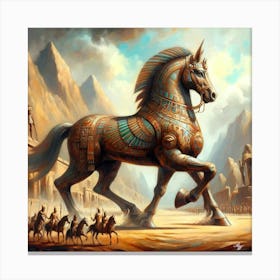 Giant Egyptian Warrior Horse 4 Canvas Print