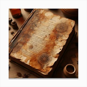 Ancient Tea Recipe Book 1 Canvas Print