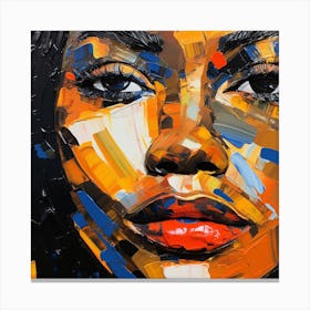 Abstract Of A Woman'S Face 4 Canvas Print