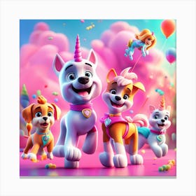 In Unicorn Paradise Canvas Print