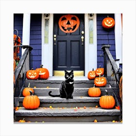 Halloween Porch Canvas Print