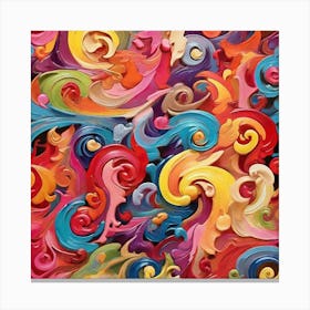 Swirls And Swirls Art Painting Canvas Print