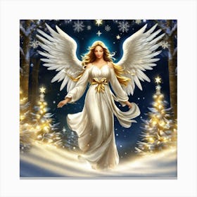 Angel In The Snow 2 Canvas Print