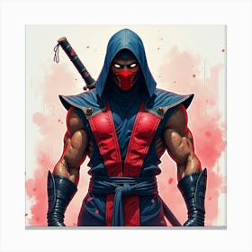 Mortal Kombat Ninja Fighter Concept Art (434) Canvas Print