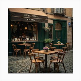 Coffee Shop In Paris Canvas Print