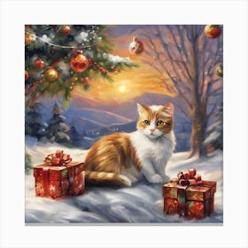 Christmas Cat 2 Canvas Print