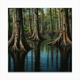 Cypress Trees Canvas Print