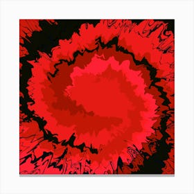 Abstract Red Flower Canvas Print