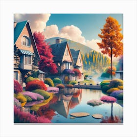 Autumn Village 1 Canvas Print