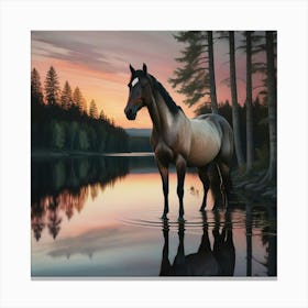 Sunset Horse 51 Canvas Print