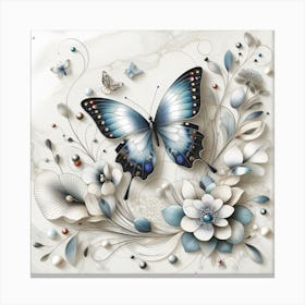 Decorative Art Butterfly Canvas Print