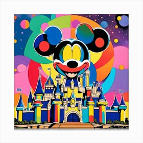Mickey Mouse Castle Canvas Print
