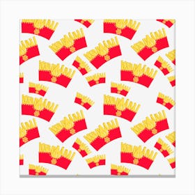 French Fries Pattern Canvas Print