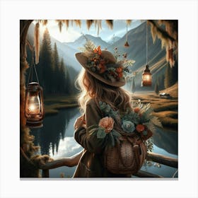 Girl In A Hat Canvas Print