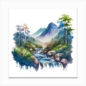 Watercolor Landscape 1 Canvas Print