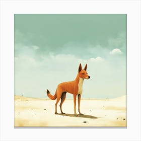 Fox In The Desert Canvas Print