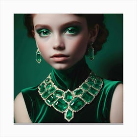 Emeralds On Velvet Canvas Print
