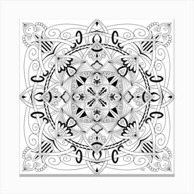 Ornamental Zentangle Canvas Print