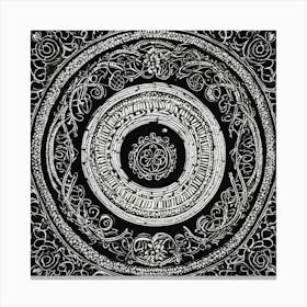 Circle In Black And White Canvas Print