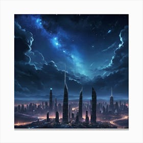 Futuristic City 2 Canvas Print