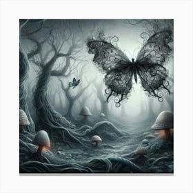 Butterfly In The Forest 25 Canvas Print