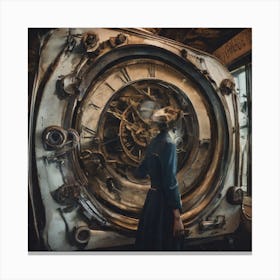 Clock In A Room Canvas Print