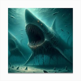 Monster Sharks Canvas Print