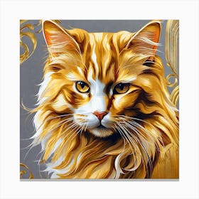 Golden Cat 28 Canvas Print