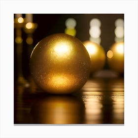 Golden Balls Arrangement Canvas Print