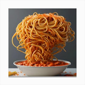 Spaghetti Exploding Canvas Print