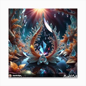 Crystal Lotus Canvas Print