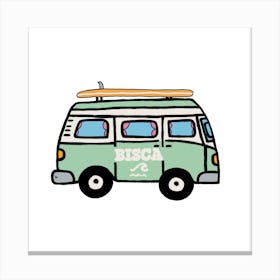 Vanlife, vacances, travel at biscarrosse, landes Canvas Print