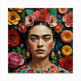 Default Frida Floral Art Print 0 Canvas Print