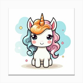 Cute Unicorn 819 Canvas Print