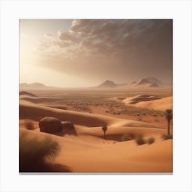 Desert Landscape - Desert Stock Videos & Royalty-Free Footage 23 Canvas Print