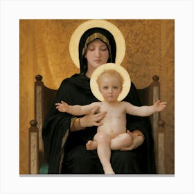 Virgin And Child Canvas Print